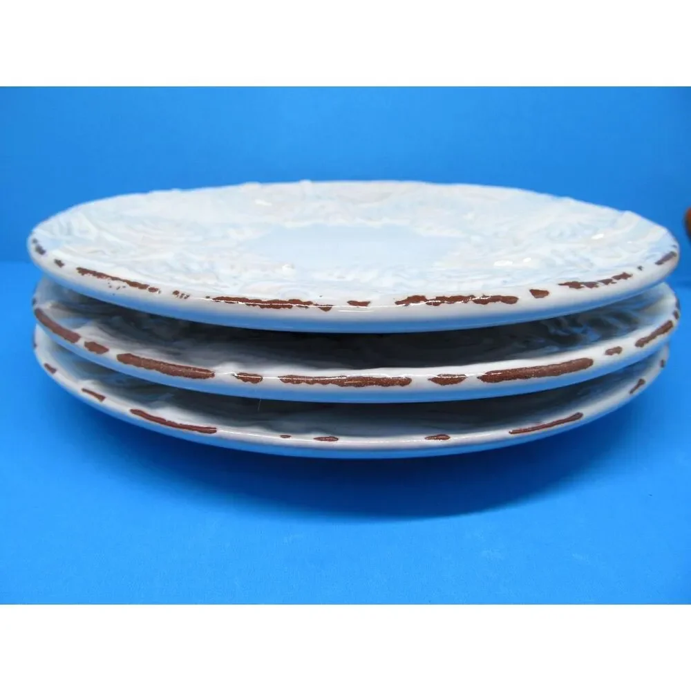 Mud Pie Sanibel Sea Shell Salad Dessert Plates 8